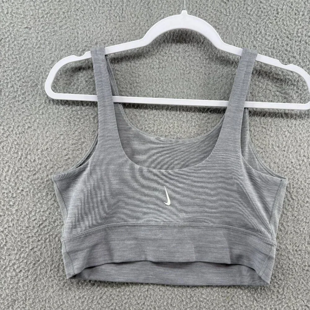 Nike Yoga Dri-Fit Sports Bra Tank Top Gray Medium DR7795-073